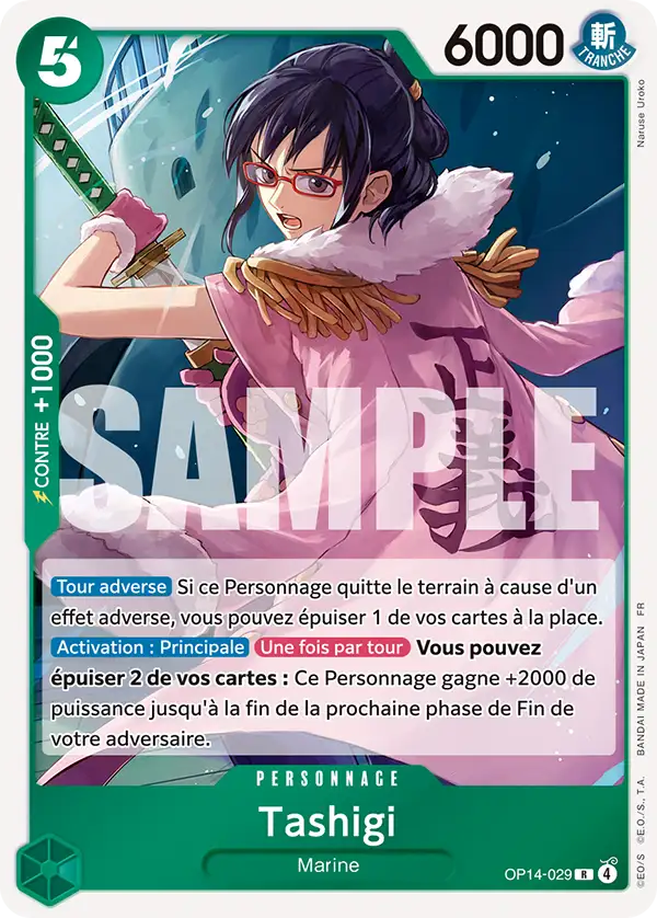 OP14-029 - Tashigi — Carte One Piece Les Sept de la Mer d'Azur 029