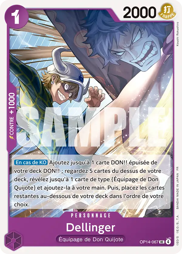 OP14-067 - Dellinger — Carte One Piece Les Sept de la Mer d'Azur 067