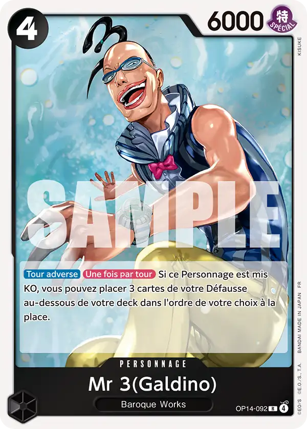 OP14-092 - Mr 3 (Galdino) — Carte One Piece Les Sept de la Mer d'Azur 092