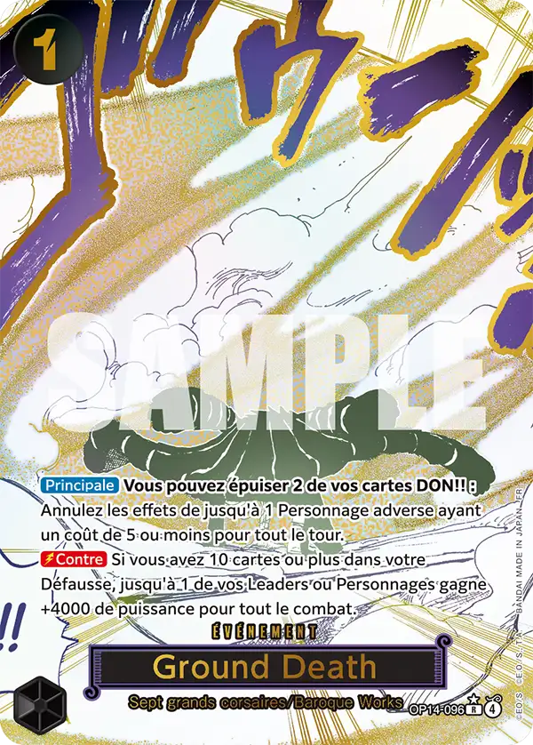 OP14-096 - Ground Death V2 — Carte One Piece Les Sept de la Mer d'Azur 096