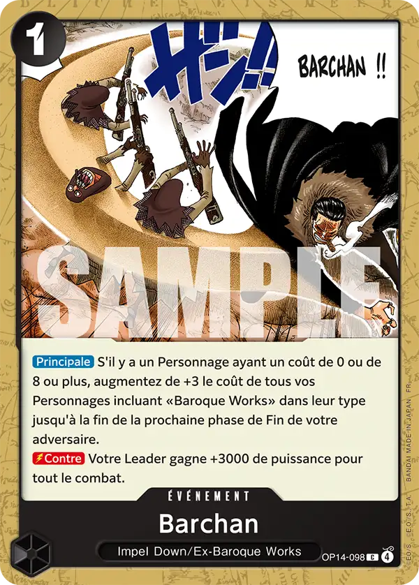 OP14-098 - Barchan — Carte One Piece Les Sept de la Mer d'Azur 098