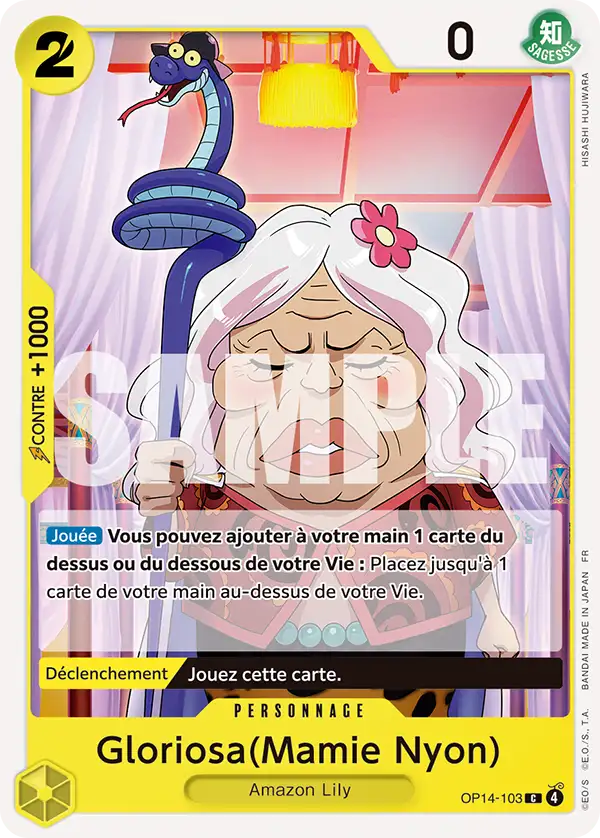 OP14-103 - Gloriosa (Mamie Nyon) — Carte One Piece Les Sept de la Mer d'Azur 103