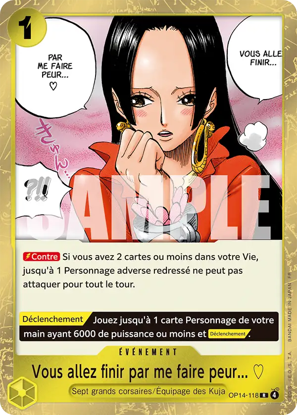 OP14-118 - Vous allez finir par me faire peur... ♡ — Carte One Piece Les Sept de la Mer d'Azur 118