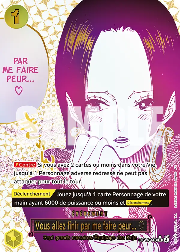 OP14-118 - Vous allez finir par me faire peur... ♡ V2 — Carte One Piece Les Sept de la Mer d'Azur 118