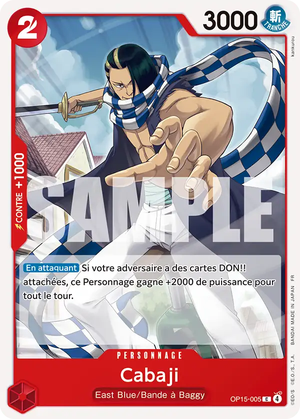 OP15-005 - Cabaji — Carte One Piece Aventure sur l'Île de Dieu 005