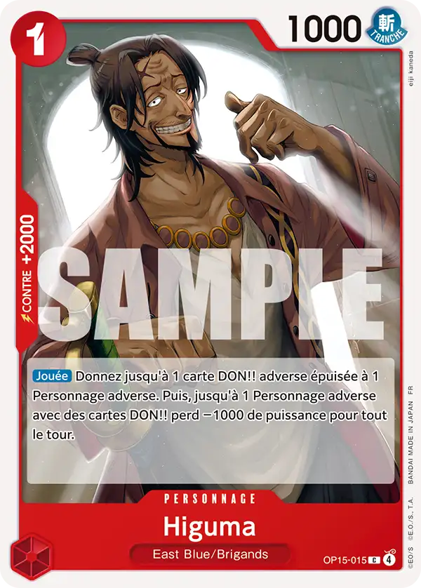 OP15-015 - Higuma — Carte One Piece Aventure sur l'Île de Dieu 015