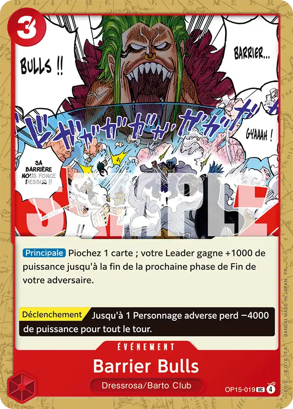 OP15-019 - Barrier Bulls — Carte One Piece Aventure sur l'Île de Dieu 019