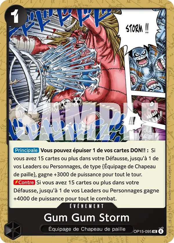 OP15-095 - Gum Gum Storm — Carte One Piece Aventure sur l'Île de Dieu 095