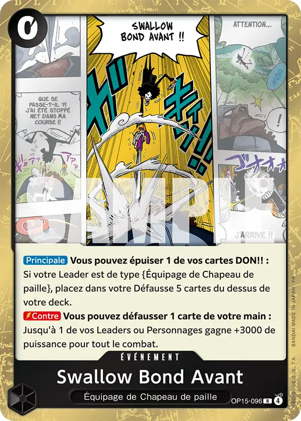 OP15-096 - Swallow Bond Avant — Carte One Piece Aventure sur l'Île de Dieu 096