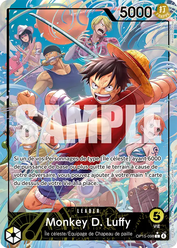 OP15-098 - Monkey D. Luffy V2 — Carte One Piece Aventure sur l'Île de Dieu 098