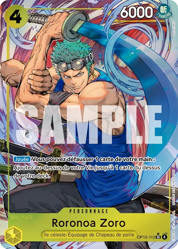 OP15-113 - Roronoa Zoro V2 — Carte One Piece Aventure sur l'Île de Dieu 113