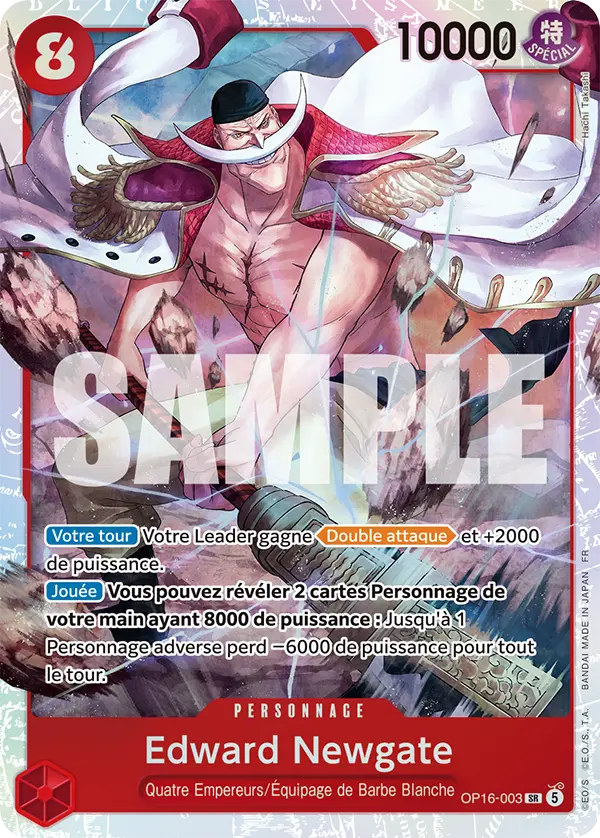 OP16-003 - Edward Newgate — Carte One Piece L'Heure de la Bataille Décisive 003