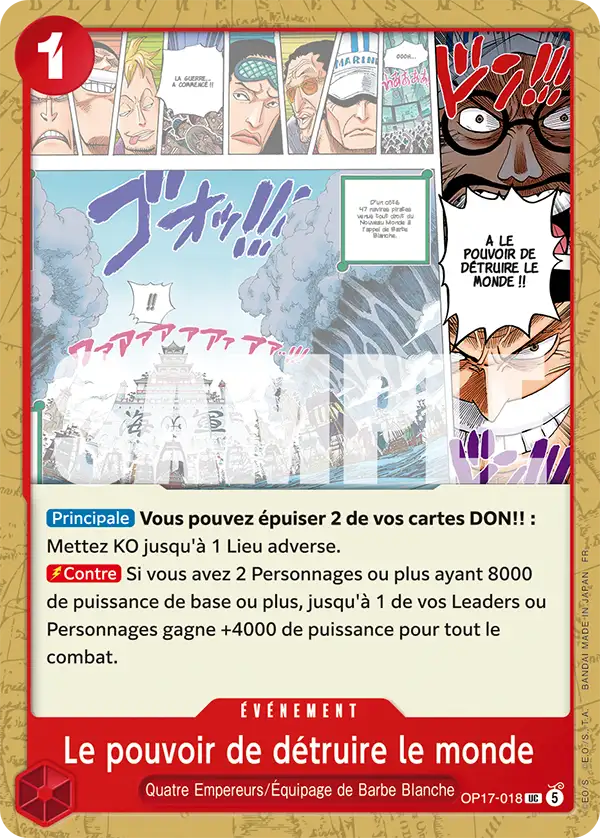 OP17-018 - Le pouvoir de détruire le monde