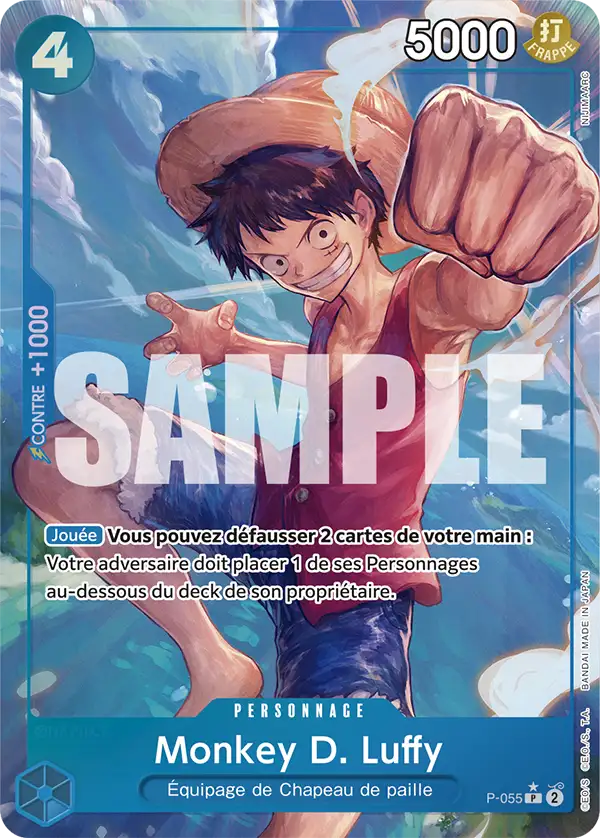P-055 - Monkey D. Luffy V3 — Carte One Piece Premium Booster — The Best 055