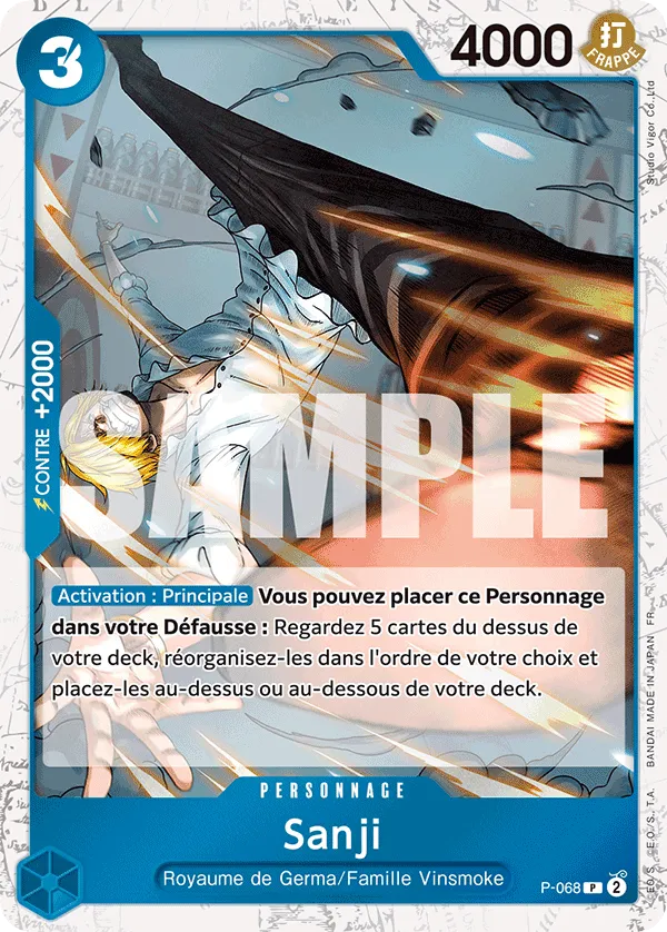 P-068 - Sanji V2 — Carte One Piece Premium Booster — The Best Vol.2 068