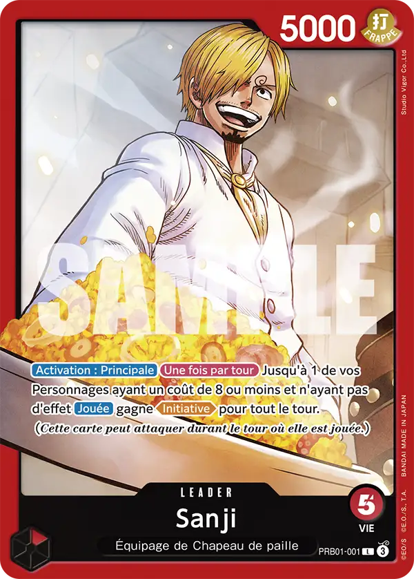 PRB01-001 - Sanji — Carte One Piece Premium Booster — The Best 001