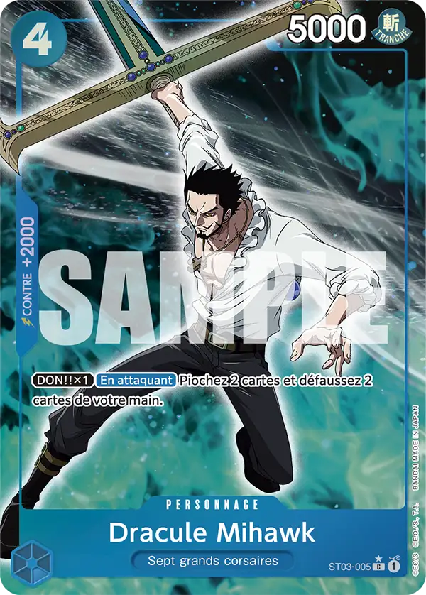 ST03-005 - Dracule Mihawk V3 — Carte One Piece Premium Booster — The Best 005