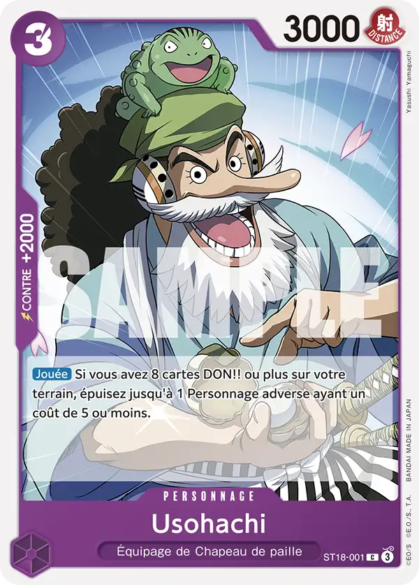 ST18-001 - Usohachi — Carte One Piece Deck pour Débutant — Monkey D. Luffy 001
