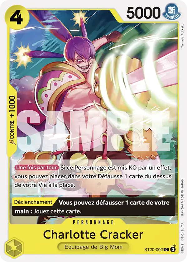 ST20-002 - Charlotte Cracker — Carte One Piece Deck pour Débutant — Charlotte Katakuri 002
