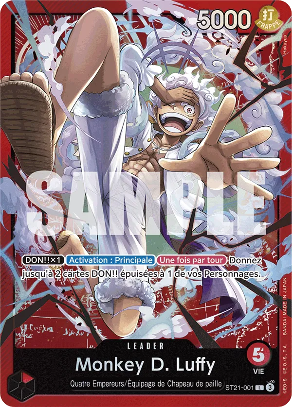 ST21-001 - Monkey D. Luffy — Carte One Piece Deck de Démarrage EX — Gear 5th 001