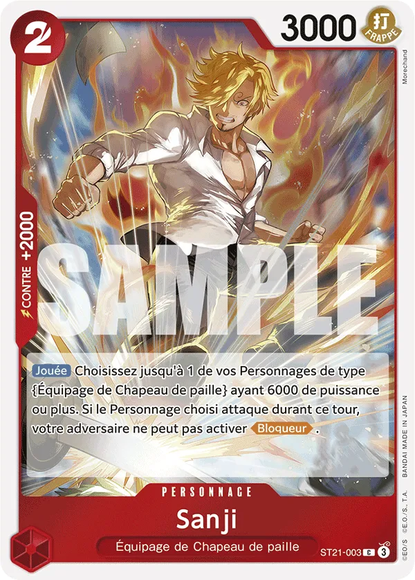 ST21-003 - Sanji — Carte One Piece Deck de Démarrage EX — Gear 5th 003
