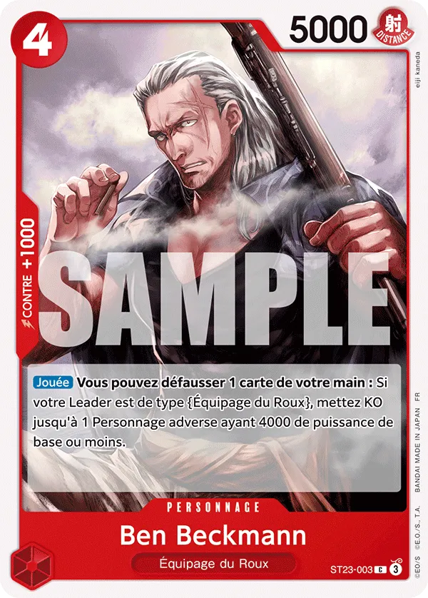 ST23-003 - Ben Beckmann — Carte One Piece Deck pour Débutant — Shanks 003