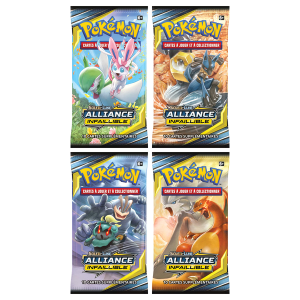 Artset Pokémon Alliance Infaillible : les 4 boosters scellés du set