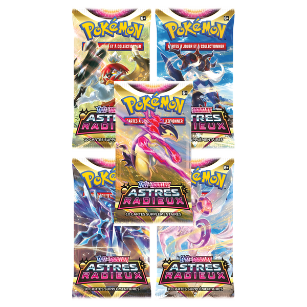 Artset Pokémon Astres Radieux : les 5 boosters scellés du set