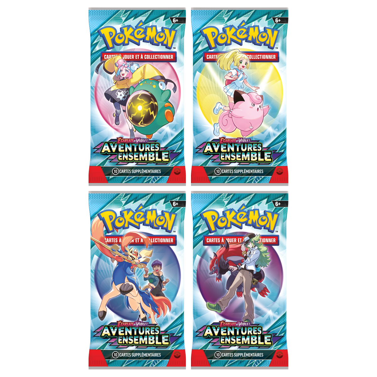 Artset Pokémon Aventures Ensemble : les 4 boosters scellés du set