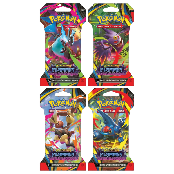 Artset Pokémon Flammes Fantasmagoriques : les 4 blisters scellés du set