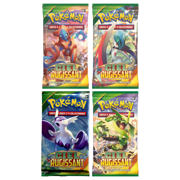 Artset Pokémon Ciel Rugissant : les 4 boosters scellés du set