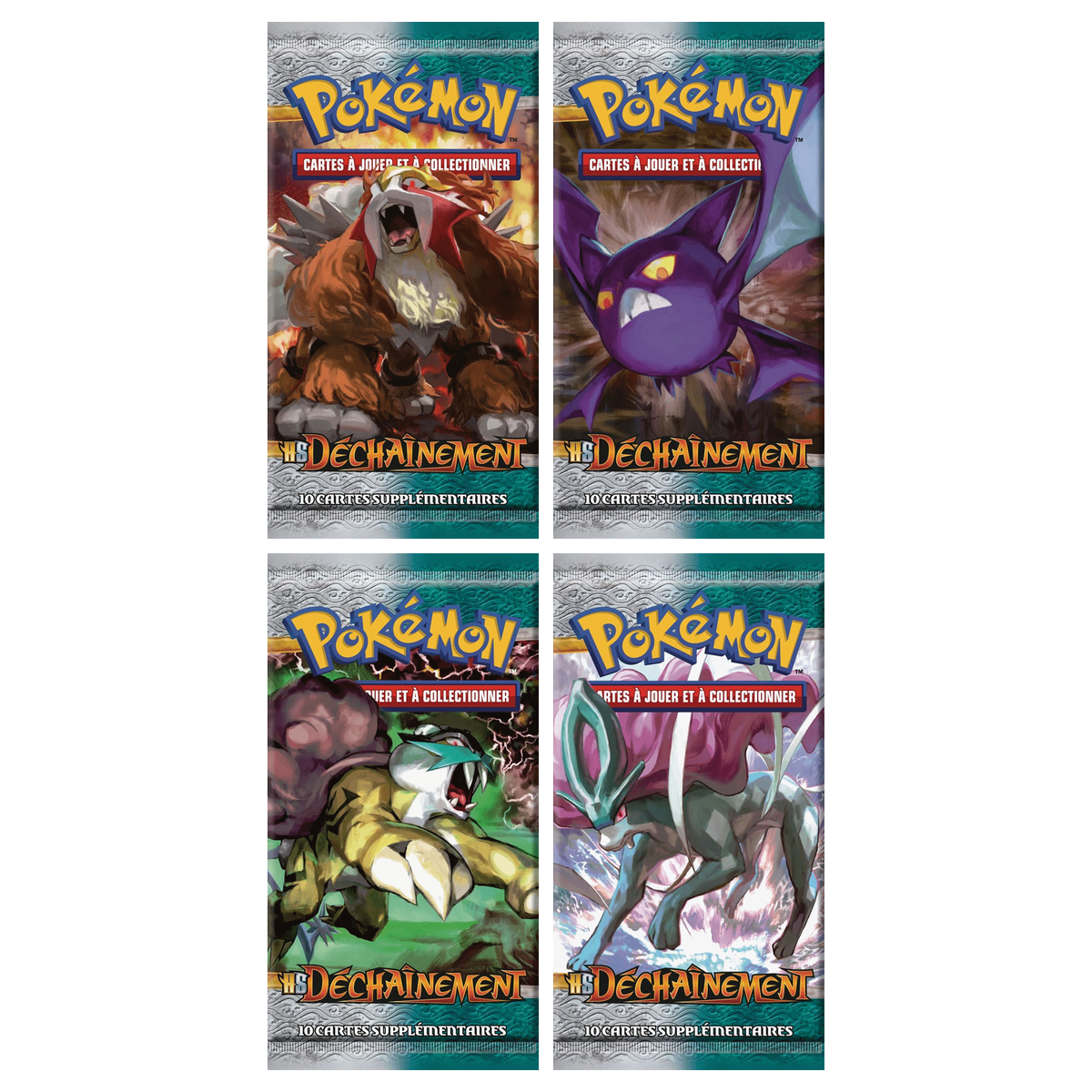Artset Pokémon Déchaînement : les 4 boosters scellés du set