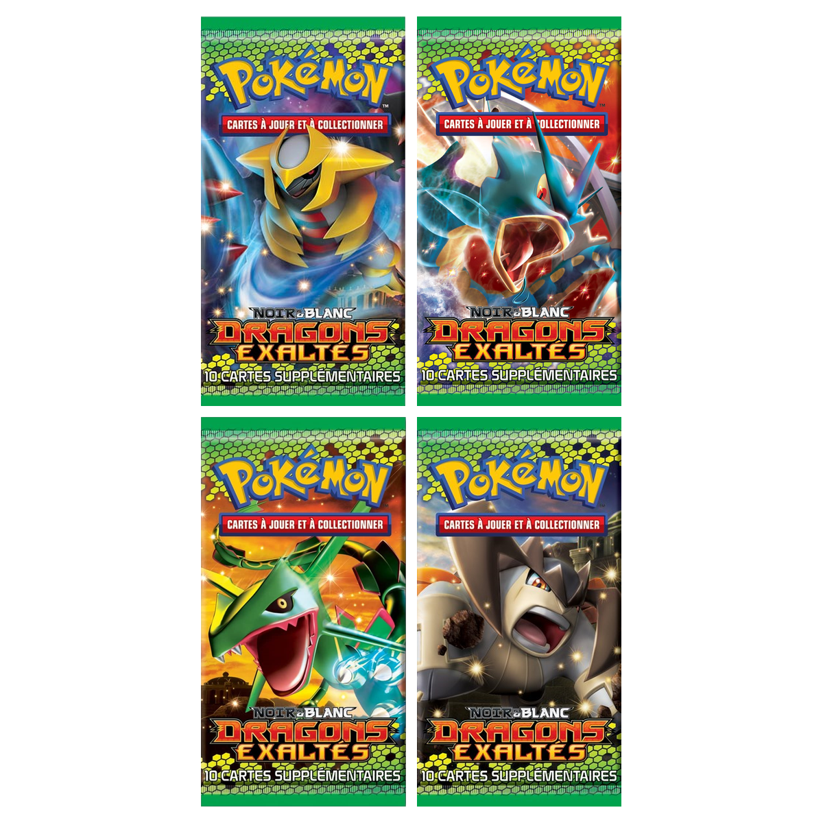 Artset Pokémon Dragons Exaltés : les 4 boosters scellés du set