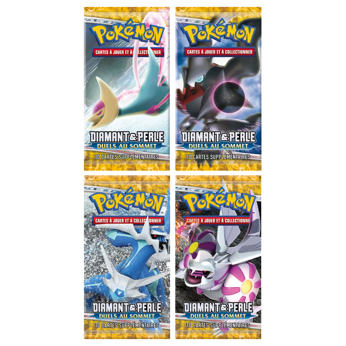 Artset Pokémon Duels au Sommet : les 4 boosters scellés du set