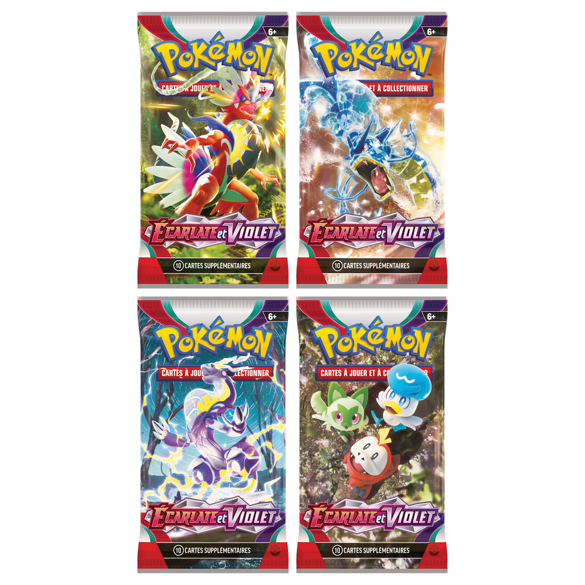Artset Pokémon Écarlate et Violet : les 4 boosters scellés du set