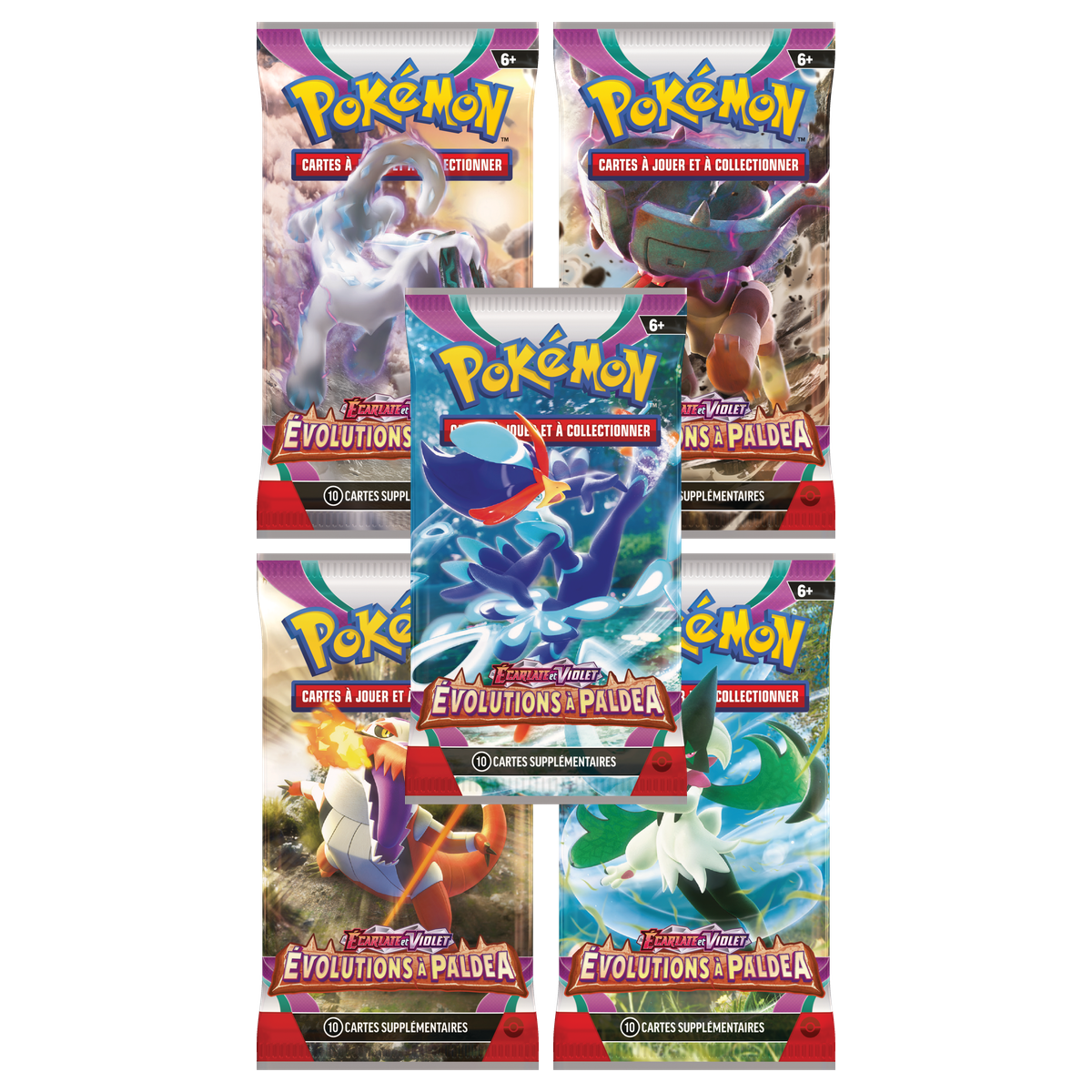 Artset Pokémon Évolutions à Paldea : les 5 boosters scellés du set