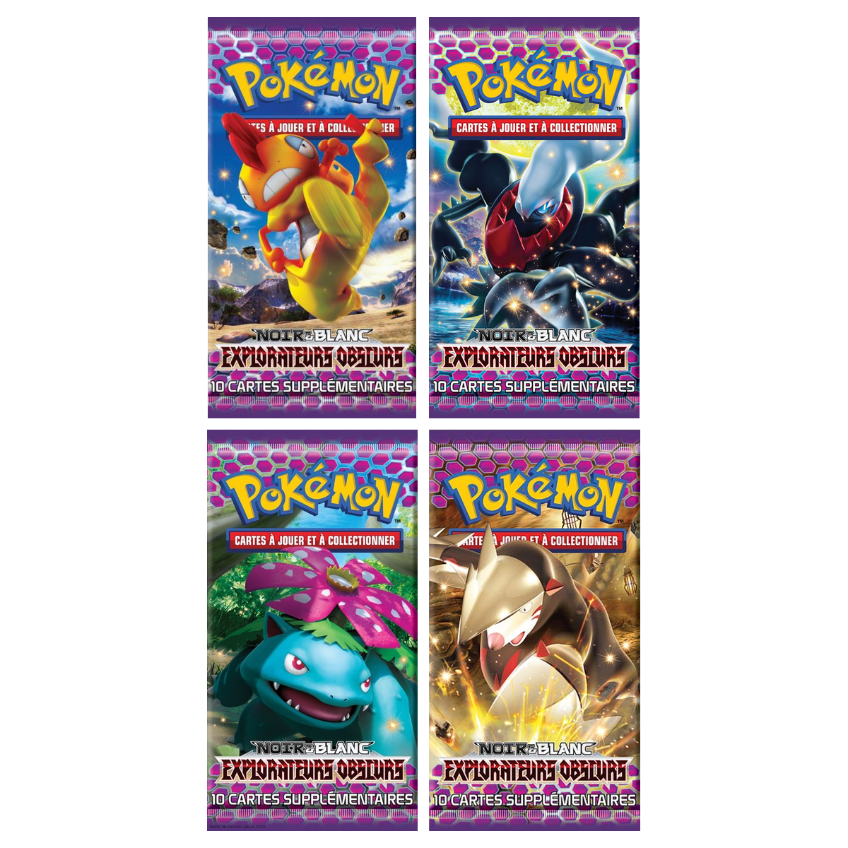 Artset Pokémon Explorateurs Obscurs : les 4 boosters scellés du set