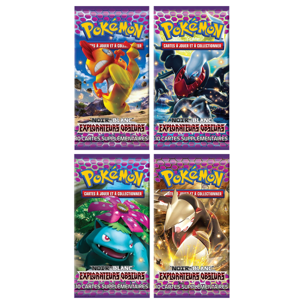 Artset Pokémon Explorateurs Obscurs : les 4 boosters scellés du set