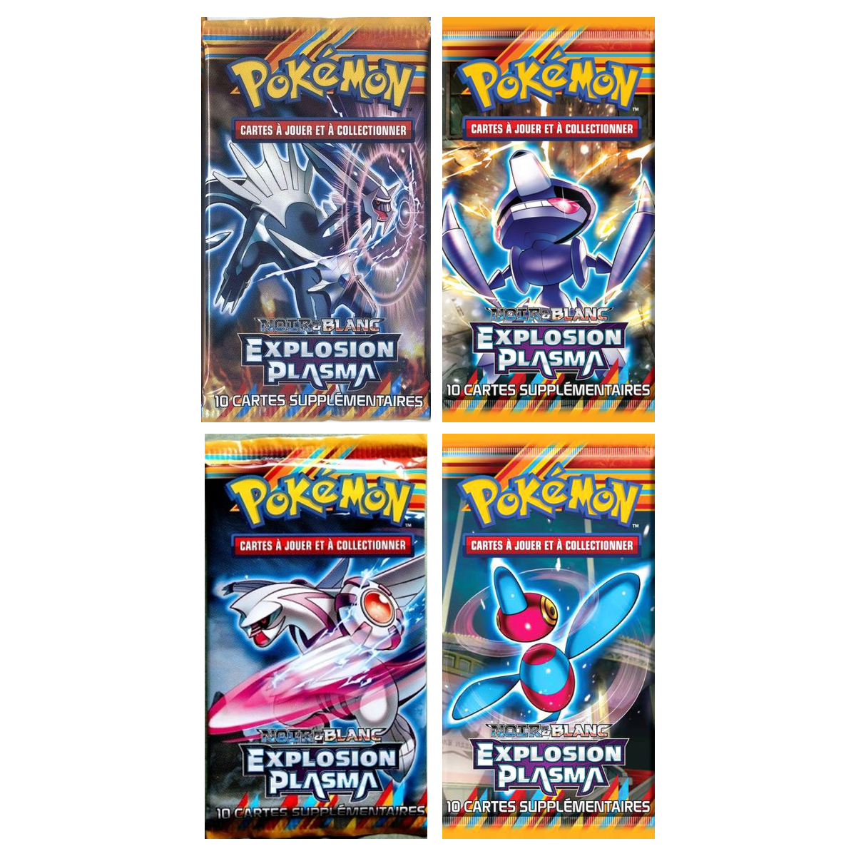 Artset Pokémon Explosion Plasma : les 4 boosters scellés du set