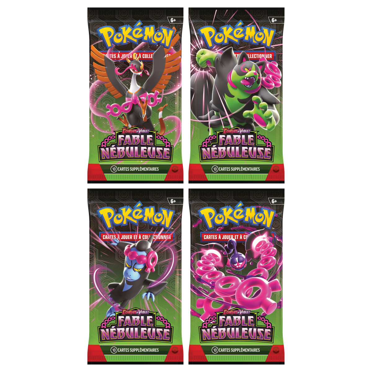 Artset Pokémon Fable Nébuleuse : les 4 boosters scellés du set