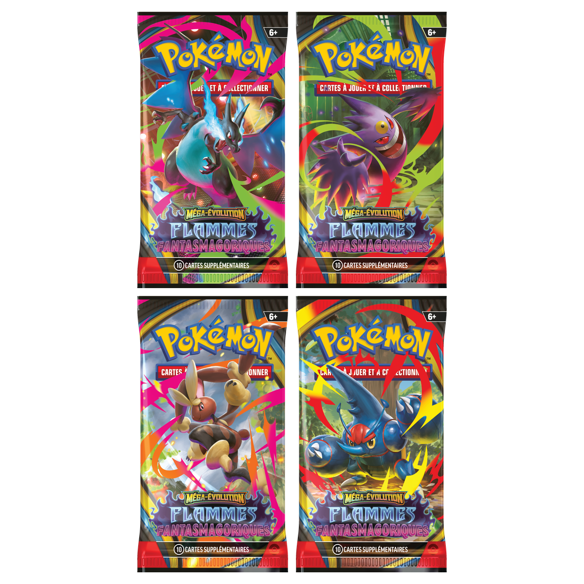 Artset Pokémon Flammes Fantasmagoriques : les 4 boosters scellés du set