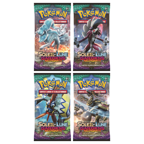 Artset Pokémon Gardiens Ascendants : les 4 boosters scellés du set