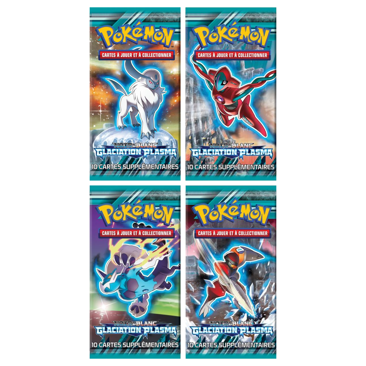 Artset Pokémon Glaciation Plasma : les 4 boosters scellés du set