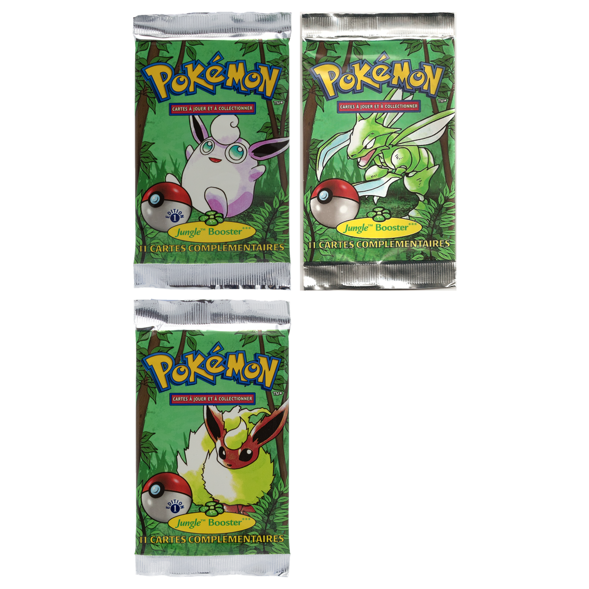 Artset Pokémon Jungle : les 3 boosters scellés du set