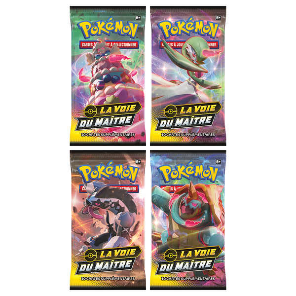 Artset Pokémon La Voie du Maître : les 4 boosters scellés du set