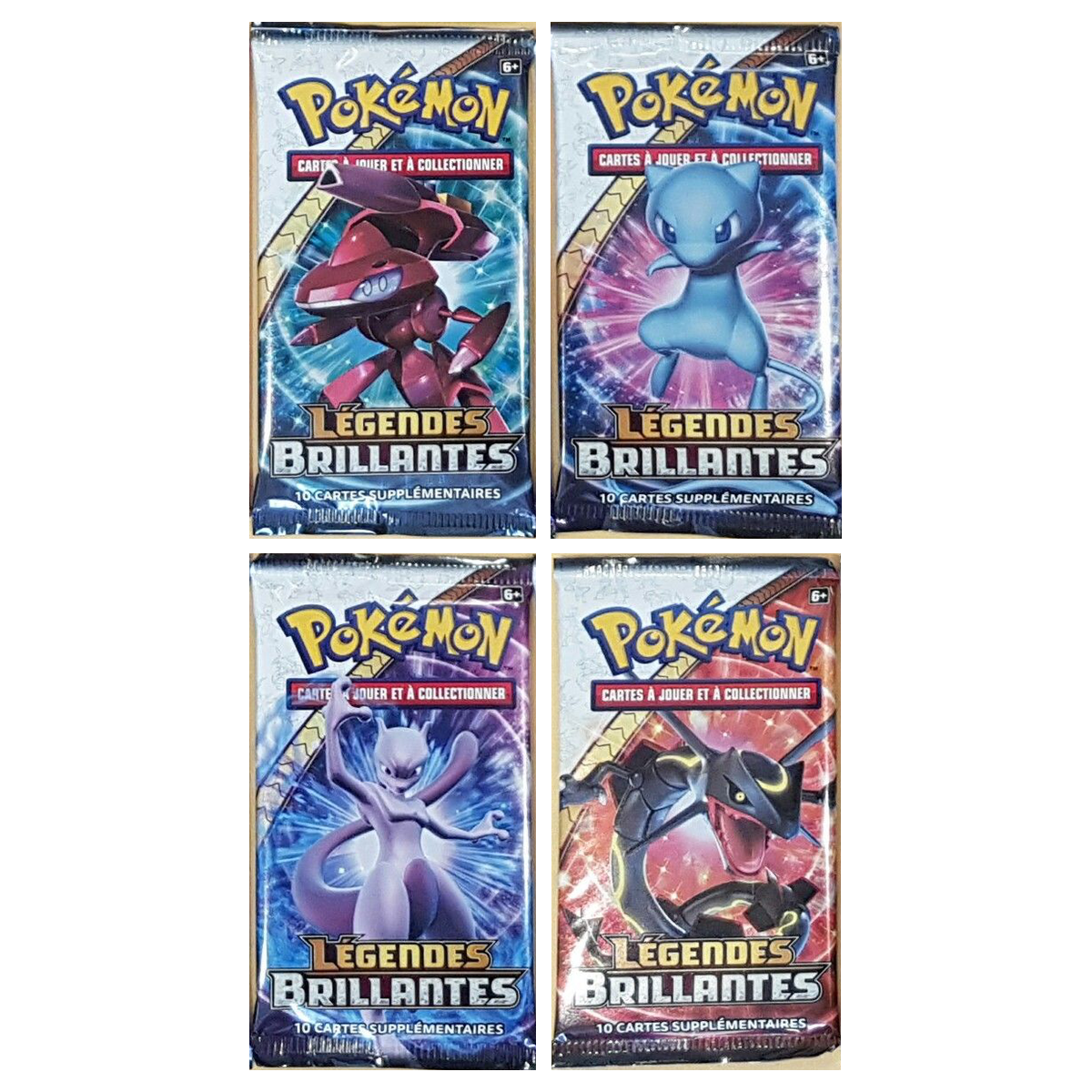 Artset Pokémon Légendes Brillantes : les 4 boosters scellés du set