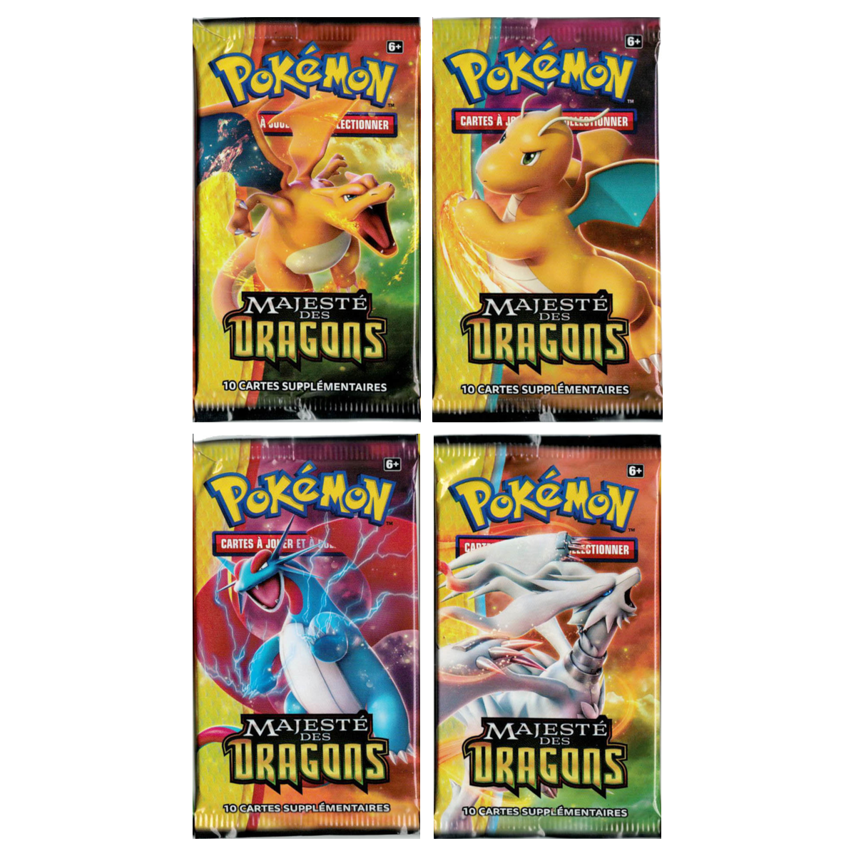 Artset Pokémon Majesté des Dragons : les 4 boosters scellés du set