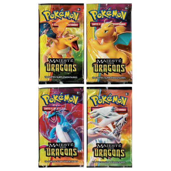 Artset Pokémon Majesté des Dragons : les 4 boosters scellés du set