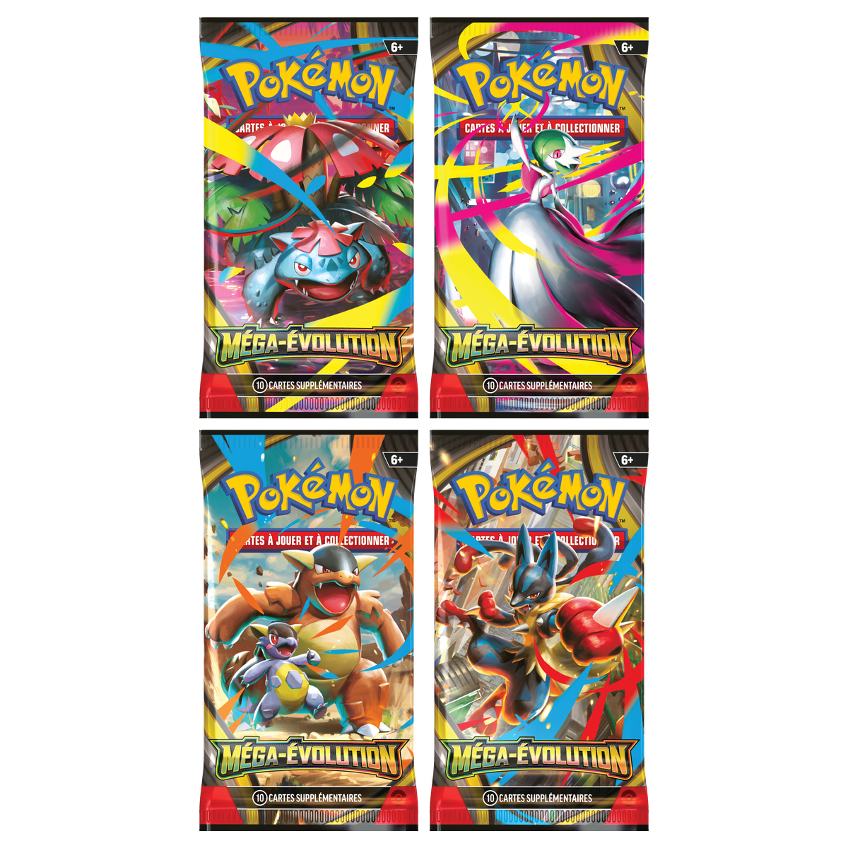 Artset Pokémon Méga-Évolution : les 4 boosters scellés du set