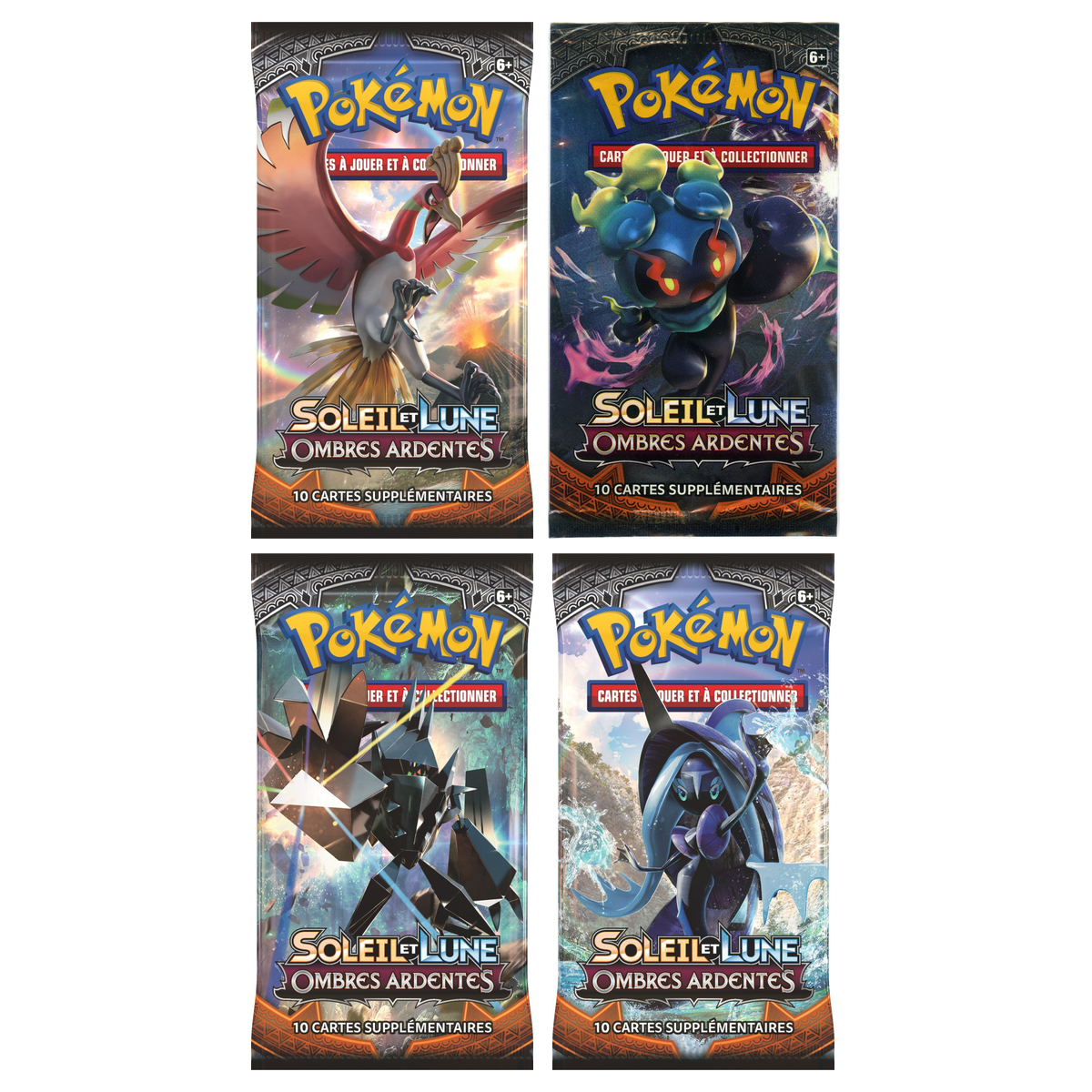 Artset Pokémon Ombres Ardentes : les 4 boosters scellés du set